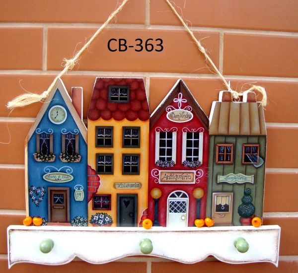 CB-363 - Porta pano pratos Casinhas